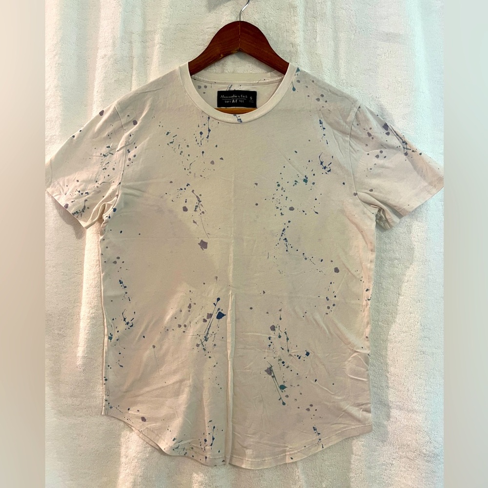 Abercrombie and Fitch, Off White/Blue/Grey, Small